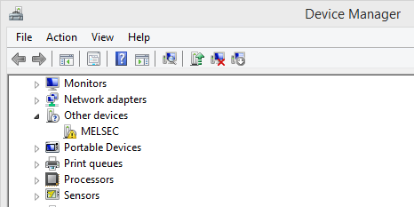 Mitsubishi Easysocker USB Driver not installed correctly on Windows 8